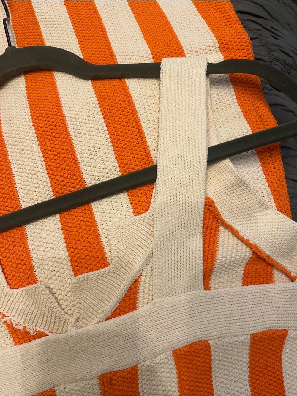 House of Harlow Striped Knit Tank Dress in Orange & Cream. Size Medium. NWT - Picture 6 of 10